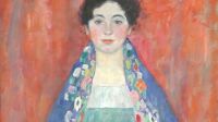 Gustav Klimt, Le Portrait de Mademoiselle Lieser (détail) © Roland Schlager - APA - Afp