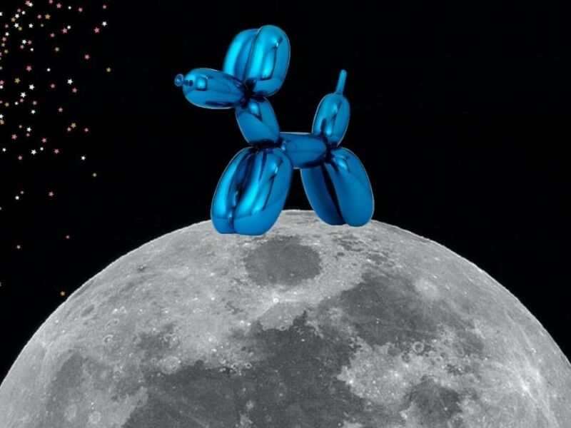 Des œuvres de Jeff Koons exposées... sur la Lune !