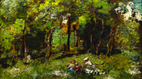 exposition Adolphe Monticelli à l'ancien évêché d'Uzès Le déjeuner sur l’herbe - Monticelli ©Guillaume Bonnefont