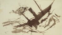 Dessin de Victor Hugo, Bateau dans la tempête, Maison Vacquerie – Musée Victor Hugo © Archives Départementales de Seine-Maritime