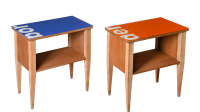 Hôtel des arts TPM, Remix les aliénés du Mobilier national,Agnès Thurnauer, Border, deux tables,2024