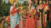 Musée Unterlinden, Couleur, gloire et beauté, Wilhelm Steter, Saint Jean buvant la coupe de poison, 1519, © Musée Unterlinden, Colmar, Photo © Christian Kempf