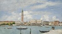 Musée de Louviers, Venise une question de point de vue, Eugène Boudin, La Place Saint-Marc à Venise vue du Grand Canal, 1895 ©MuMa Le Havre Florian Kleinefenn