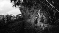 China, Wuchuan, 17 June 2007
A 70 years old man of the leprosy village of Wuchuan carries water taken from the well. He lives alone in the village. The number of people in leprosy villages decreases every year since they are getting relatively old. Though he does not have an access to clean water and electricity, he does not want to leave the village because he has been living in this village for over 40 years.