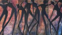 Exposition l'ombre d'un instant, Airial Galerie, Cathy Goergler, Petit triptyque, ©Airial Galerie