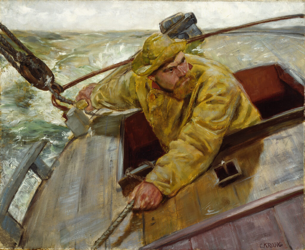 Christian Krohg, Paré à virer !,1882