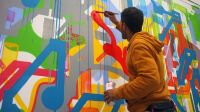 Exposition Georges Mathieu, Monnaie de Paris, Graffiti x Georges Mathieu, 2 - Jonone, Galerie du Jour 2013, Paris