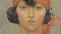 4. Autoportrait au foulard rouge (2) (3)