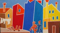 Henri Landier, L'Atelier de Gen Paul avenue Junot gouache 1960
