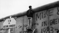 GERMANY. The fall of the Berlin. November 1989. 

Throughout East Germany, tens of thousands of East Germans resumed marches, demanding free speech, free elections, and the abolition of the Communist Party's leading role in society. Many of the protesters denounced Egon Krenz, the leader of the Communist Party, as unfit to steer the country toward a more liberal and open society. In East Berlin the protesters marched to the parliament, waving placards that called for free elections and the abolition of repressive security. The Communist leaders feared that the abandonment of socialist principles would quickly lead to the absorption of the country into West Germany.