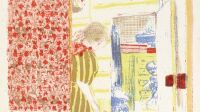 Édouard Vuillard, Paysages et intérieurs, Intérieur aux tentures roses III, lithographie en couleurs 2