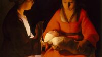 Georges de La Tour, Le Nouveau-Né, vers 1645, huile sur toile, 76,7 x 95,5 cm, Rennes, musée des beaux-arts