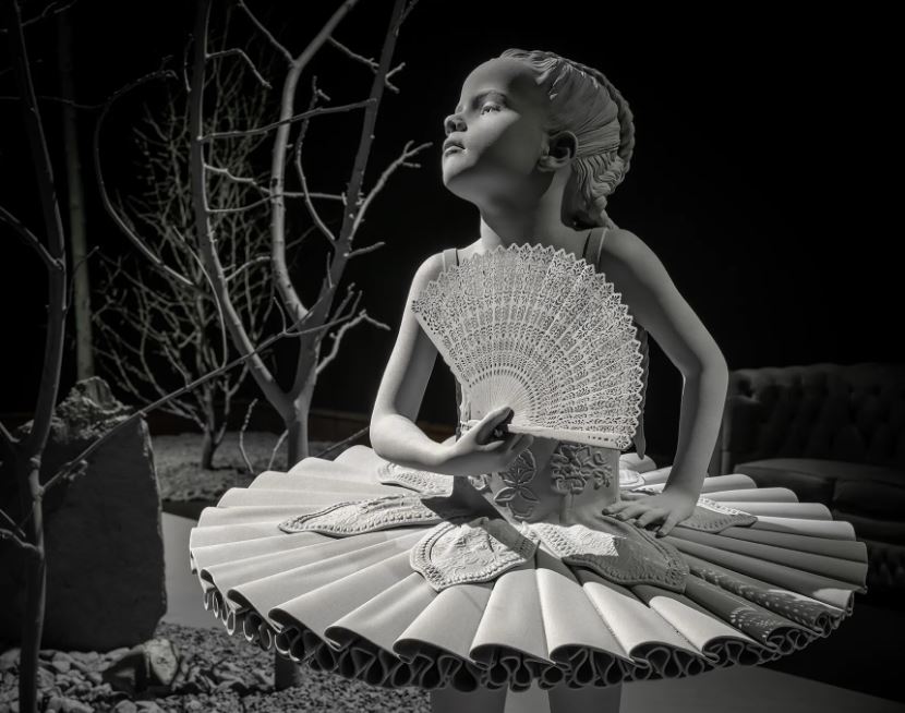 Hans Op de Beeck, Zhai-Liza (Mother’s shoes), 2024, polyester, polyamide, enduit, 114 x 72 x 72 cm