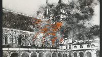 Nicolas Daubanes, La mutinerie de Fontevraud, l’incendie de l’abbatiale, 2023 © Galerie Maubert_ADAGP, Paris, 2025 (1)