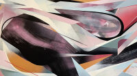 Théo Lopez, cielo, 2023, acrylique sur toile, 55 x 118 cm
