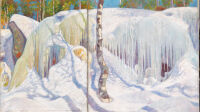 Inventaarionumero: A II 1006
KG2023DK772
teosnimi: Jään ja lumen peittämä kallio
teosnimen käännös: Rock Covered in Ice and Snow
teosnimen käännös: Av is och snö höljd klippa
muu teosnimi: Af is och snö höljd klippa
muu teosnimi: Sulavaa lunta ja jäätä kalliolla  
Pekka Halonen, taiteilija 
Aikatiedot valmistusaika: 1911
Objektityyppi taideteos 
Mitat teosmitat: 96,5 x 155,5 cm  Pohjamateriaali: pellavakangas
Materiaali: öljy
Tekniikka: öljy kankaalle, kaksi maalausta liitetty yhteen
Tekniikka: kaksiosainen teos. kahdet kiilakehykset, jotka kiinni toisissaan kolmella puupalikalla.  Merkintä: vasemmanpuoleisessa osassa v. a.: P. Halonen  /  1911. ; oikeanpuoleisessa osassa o. a.: P. Halonen  /  1911.; merkintä: ei taustamerk. 2007 
Asiasanat maisema; metsä; talvi; kallio; jää; Halosenniemi; Tuusula; Uusimaa; lumi Kuvaus: sisällön kuvaus: lisätieto: Kalliorinne on näkymä tieltä, joka johtaa maantieltä Halosenniemeen.  Luokitus maalaus 

Omistaja Suomen valtio / Museovirasto 
Vastuutaho Kansallisgalleria / Ateneumin taidemuseo 

Kuva | Photo: Kansallisgalleria | Finnish National Gallery / Aleks Talve