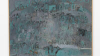 Sarah Grilo, Green gray Graffiti, 1977 Huile sur toile, 162 × 130 cm © The Estate of Sarah Grilo. Courtesy Galerie Lelong