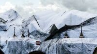 La Caverne de Jr sur le Pont-Neuf, endommagée par les intempéries mardi 2 juin 2026. - Hans Lucas via AFP