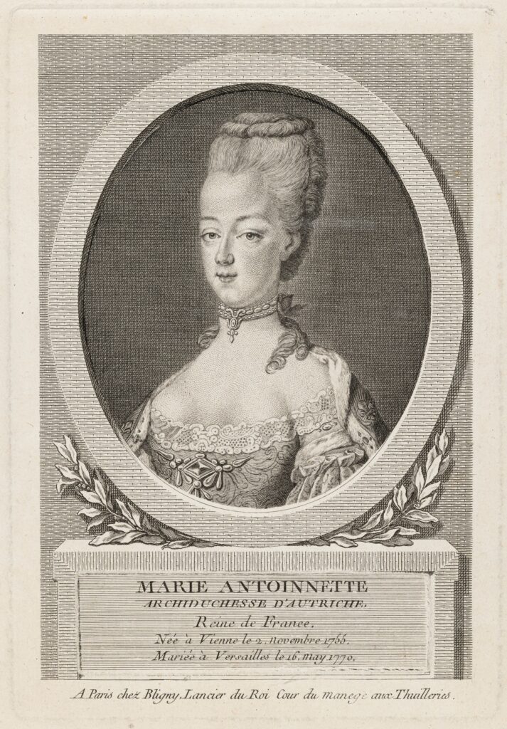 Marie-Antoinette d'Autriche, reine de France, estampe de Louis-Jacques Cathelin, coll. château de Fontainebleau © Château de Fontainebleau / Aurélien Boye