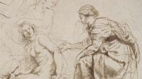 Peter Paul Rubens, Bethsabée recevant la lettre de David, Kupferstichkabinett, Berlin Dessin de Peter Paul Rubens, Bethsabée recevant la lettre de David, Kupferstichkabinett de Berlin