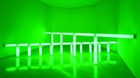 Dan Flavin, Musée Guggenheim Bilbao Installation lumineuse de Dan Flavin, collection Solomon R. Guggenheim, exposée à Bilbao
