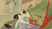 Chôbunsai Eishi, Concours de plaisirs des quatre saisons, 1789-1801, ensemble de 4 rouleaux verticaux, couleurs sur soie, Collection Michael Fornitz