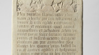 Epitaphe de Nicolas Flamel mort en 1418, provenant de l'église Saint-Jacques-de-la-BoucherieEpitaphe de Nicolas Flamel mort en 1418, provenant de l'église Saint-Jacques-de-la-Boucherie,, , ,, , ,,,,