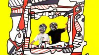 Dubuffet et Lek & Sowat, Portrait numérique 1, 1972 et 2026, Périgny-sur-Yerres Exposition Jean Dubuffet et Lek & Sowat, Fondation Dubuffet