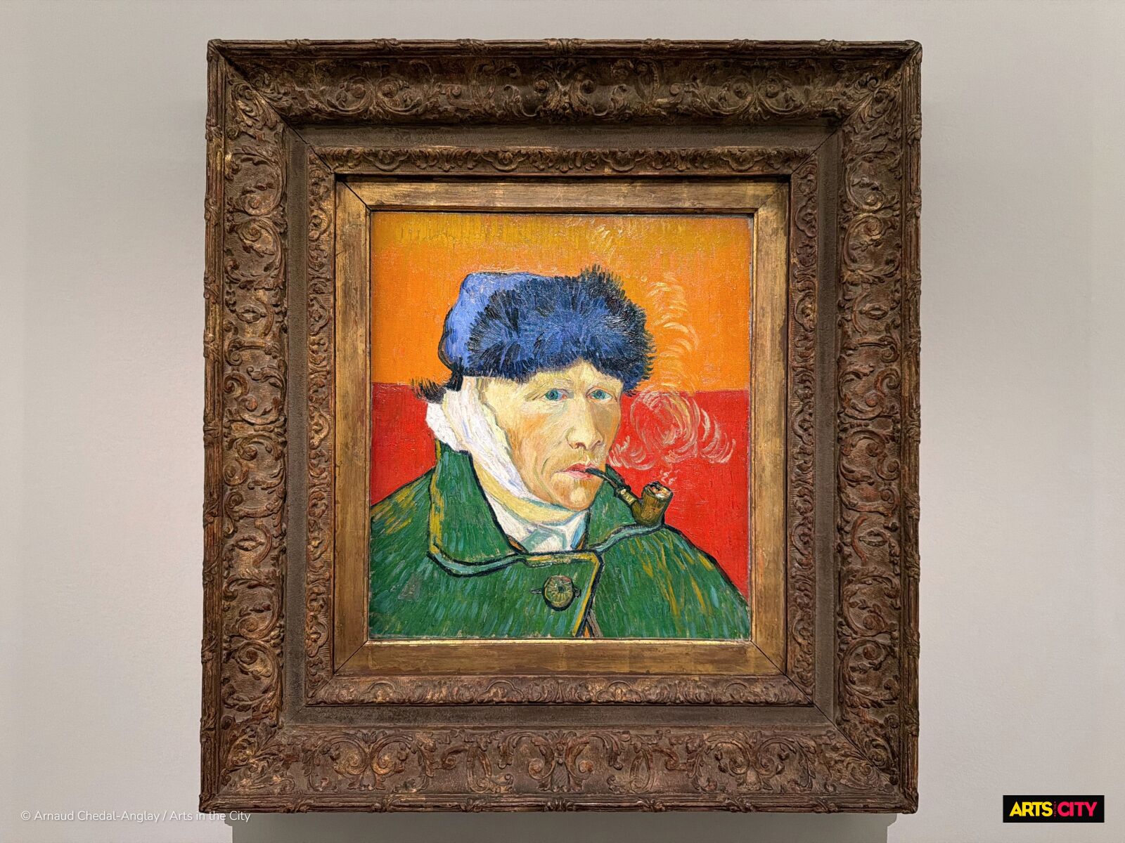 L'Autoportrait à l'oreille bandée et à la pipe de Vincent Van Gogh (1889), ancienne collection Fayet, exposition Gustave Fayet à la Fondation Louis Vuitton