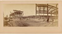 Pierre Petit, panorama de la construction du palais de l'Exposition universelle de 1867 au Champ-de-Mars, 1866 Exposition Traverser le monde, Archives nationales