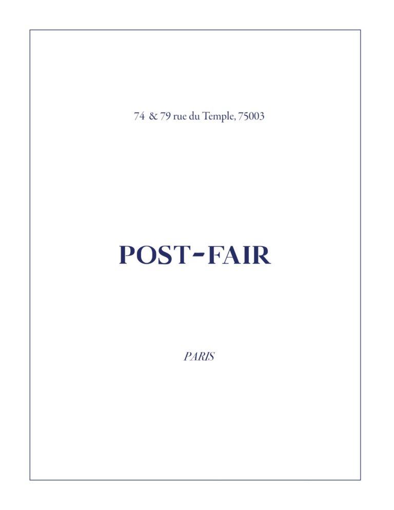 Affiche de Post-Fair Paris 2026
